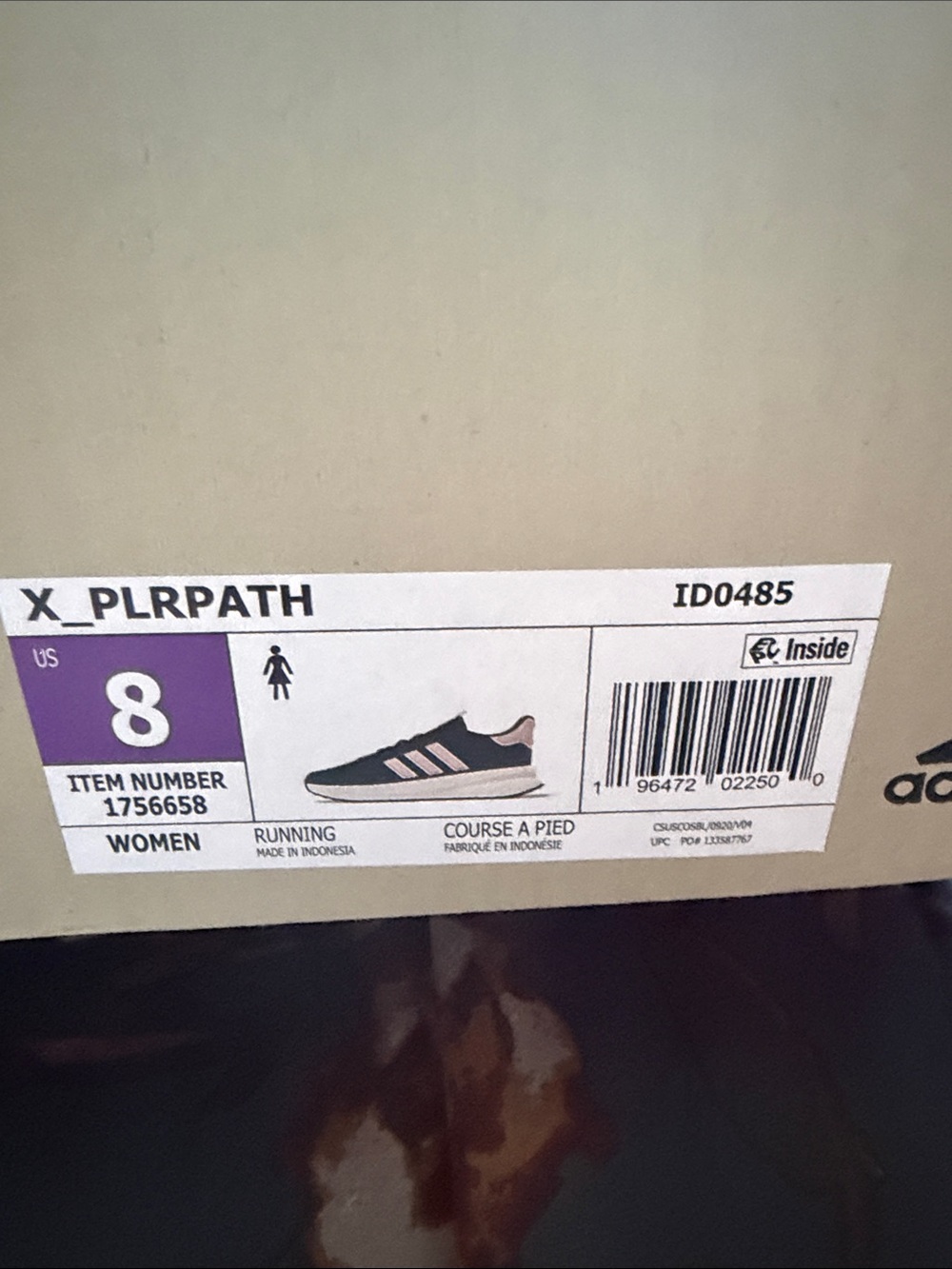 adidas Women's Black and Light Pink Running Shoes - Picture 2 of 4